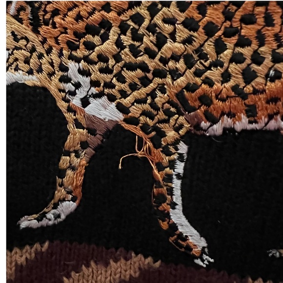 Marisa Christina Classics Petite Animal Cardigan Sz Small - Picture 9 of 10